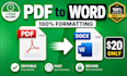 convert PDF to word with formatting