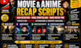 ghostwrite movie recap script, anime recap script for faceless youtube channel