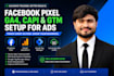 facebook pixel, ga4, capi and  GTM setup for ads