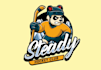 draw panda racing mascot logo design with express delivery