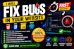 html CSS javascript and react bugs fast
