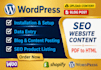 do SEO article writing, blog post writing or content writing