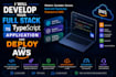 develop your full stack typescript application and deploy it on AWS