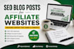 write SEO blog posts for affiliate websites