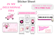 create pink aesthetic sticker sheet and png bundle