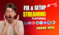 set up obs or meld studio for streaming and recording