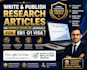 write research articles for eb1a and o1 visa support