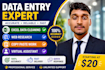 do accurate data entry, excel data cleaning and web research