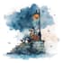 hand paint a stylised watercolor illustration