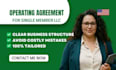draft your single member llc operating agreement to avoid legal risks