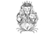 design three lions tattoo logo