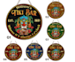make custom summer themed and skull tiki bar logo