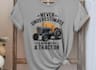 create retro farmer t shirt tractor logo