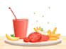 create food illustration in my style