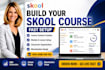 create your skool online course and classroom setup