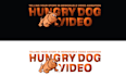 create glamorous whimsical logo for hungry dog video