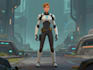 a sci fi character illustration or sci fi character