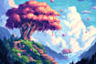 create stunning pixel art backgrounds for you