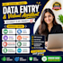 do manual data entry, typing work, excel and powerpoint presentations