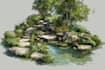 draw illustrate an environment landscape design