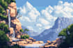 create a custom pixel art background
