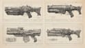 draw custom weapon gun art illustrations or concept
