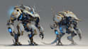 draw or design mechs robots concepts