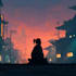 draw anime style illustration with background