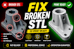 repair extremely damaged stl files for resin or fdm printing
