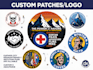design clean badge, patch, round sticker, label, logo design