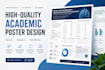 design professional academic conference posters and research flyers