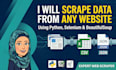 scrape data from any website using python, selenium and beautifulsoup