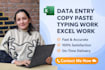 do fast excel data entry, word typing and copy paste