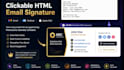 design professional clickable HTML email signature for gmail,outlook, apple mail