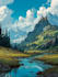 draw cinematic environment and landscape art