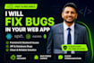 fix bugs in react next js node js web app