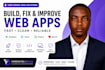 build or fix web app using nextjs nodejs and supabase