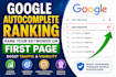 rank your google autocomplete keywords on first page