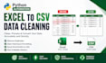 clean excel data remove duplicates and convert to CSV