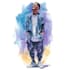 draw watercolor portrait illustration