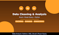 do data cleaning and analysis using excel, power query and python