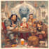 do group party character art, dnd party