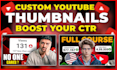 design high CTR youtube thumbnails