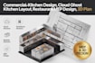 commercial kitchen design cloud ghost kitchen layout restaurant mep design 3d