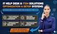 setup optimize IT help desk using haloitsm spiceworks bmc helix sysaid ivanti
