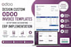 design custom odoo invoice templates setup odoo accounting erp implementation