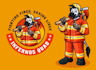 create firefighter mascot logo design with unlimited review