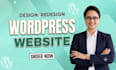 create or redesign a wordpress website, wordpress blog website development