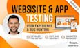 test your website or app and provide user feedback
