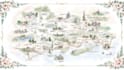 do custom watercolor wedding map